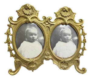 Vintage Double Brass Frame, 1960s