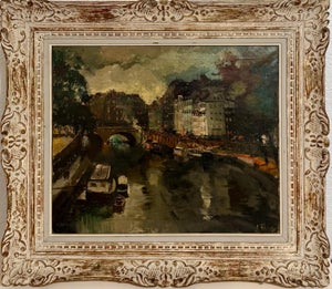 Oliver Foss, Expressionist Oil Painting Paris Scene View Architectural Visionism Olivier Foss