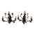 19th Century Big Italian Tole and Porcelain Flowers Polychrome Sconces 3 Lights For Sale