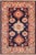 Bohemian Super Kazak Blue/Beige Wool Rug - 2'1'' X 3'2'' For Sale - Image 10 of 10