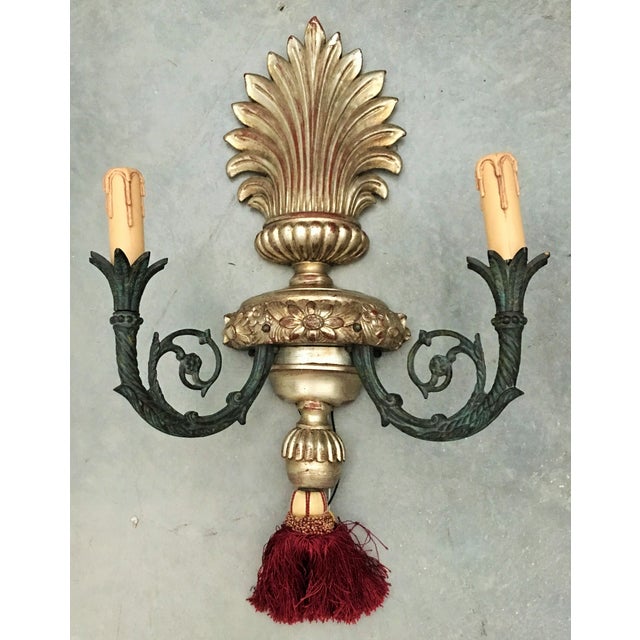 French French Neoclassical Two-Light Sconces - Pair For Sale - Image 3 of 6