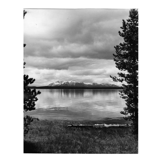 1969 Yellowstone Lake Black & White Photograph For Sale