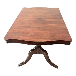 Mid 20th Century Mahogany Federal Style Double Pedestal Dining Table For Sale