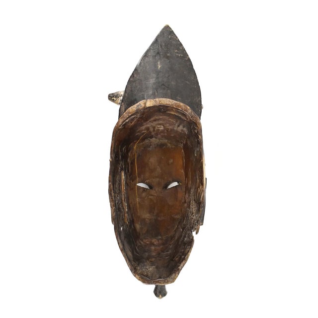 Wood Early 20th Century Yaure Baule Portrait Mask Côte d'Ivoire For Sale - Image 7 of 7
