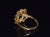 Certified Natural 2.73cts Diamond Emerald 18k Gold Dinner Halo Ring For Sale - Image 4 of 14
