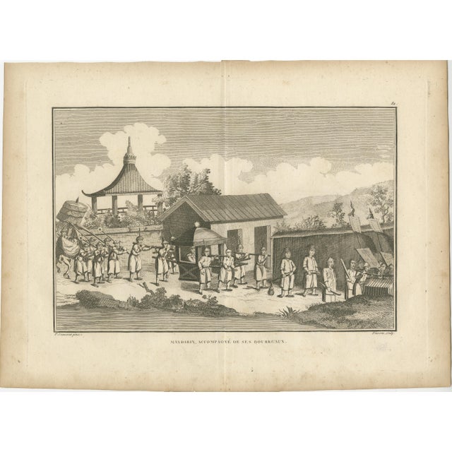 Paper Chinese Mandarin with Retinue of Guards Engraving After Sonnerat, 1806, Paper For Sale - Image 7 of 10