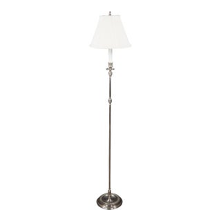 Vintage Schonbek Silver Chrome Modern Candlestick Floor Lamp For Sale