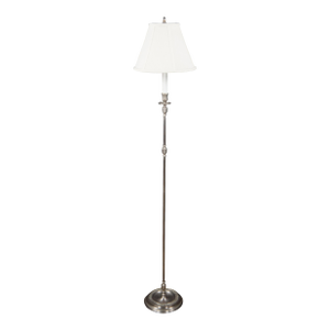 Vintage Schonbek Silver Chrome Modern Candlestick Floor Lamp
