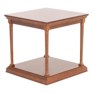 Empire Style Two-Tier Walnut Side Table For Sale