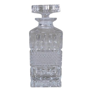 1940s Cut Crystal Decanter For Sale