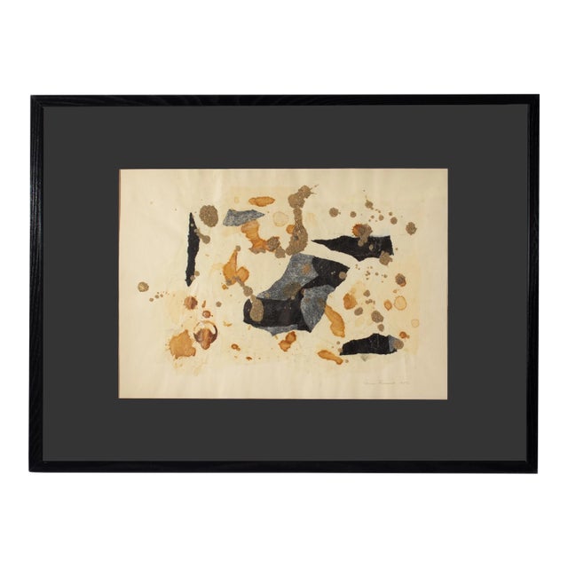 1958 Mixed Media Collage by James Spencer Russell For Sale