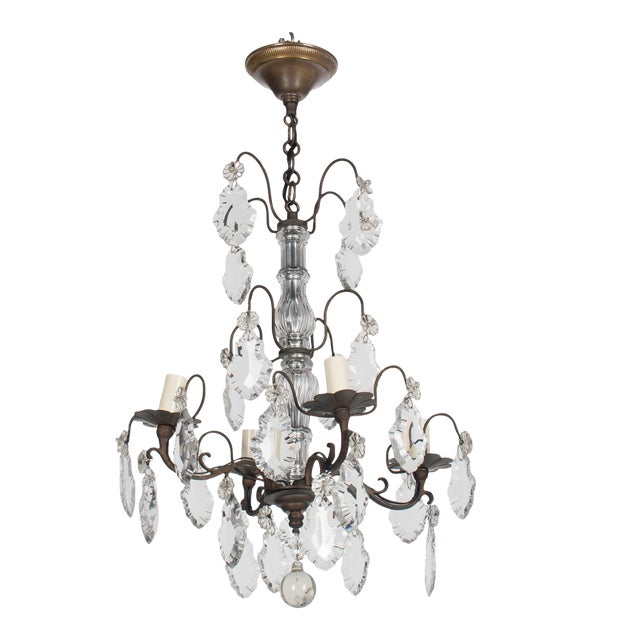 French Louis XV Style Crystal Chandelier For Sale