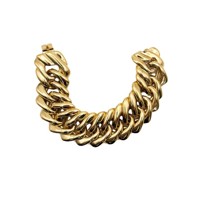 Gold Vintage Bracelet by Yves Saint Laurent, 1980s For Sale - Image 8 of 8