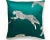 Traditional The House of Scalamandré Leaping Cheetah Pillow, Evergreen For Sale - Image 3 of 3