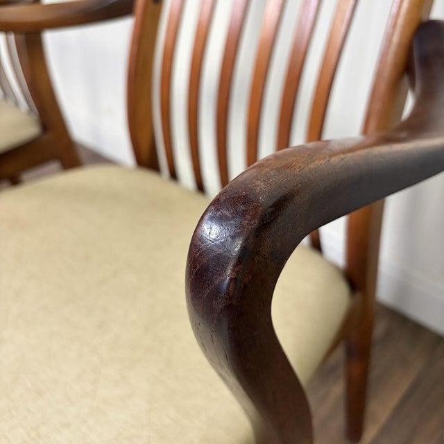 Pair of Vintage Mid-Century Modern High Back Armchairs For Sale - Image 9 of 12