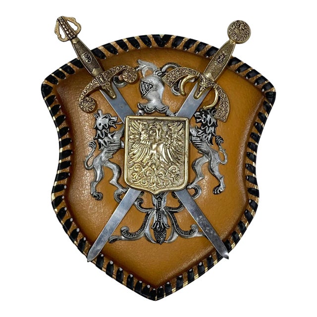 Vintage Coat of Arms Wall Plaque From Spain For Sale
