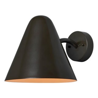 Mid-Century Modern 'ZuZu' Bronze Painted Brass Wall Sconce in the Style of Jacques Biny For Sale