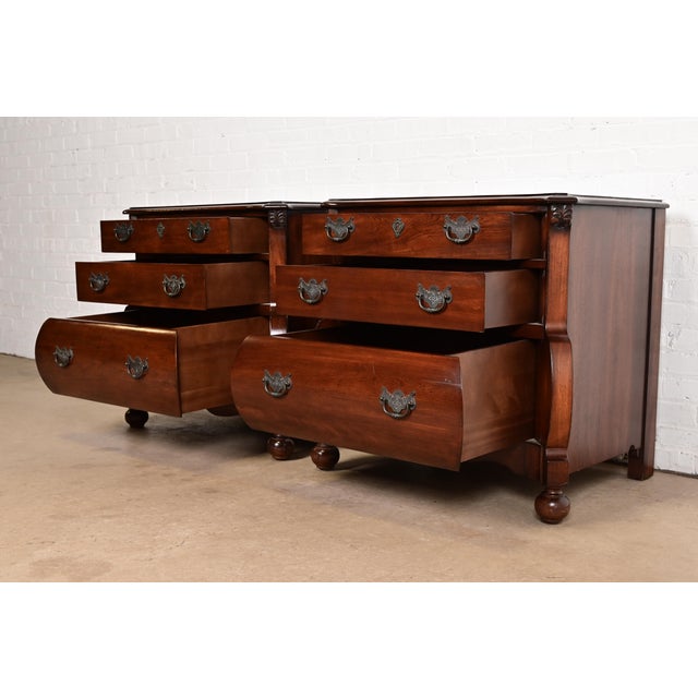Brown Ralph Lauren Italian Louis XV Mahogany Bombay Form Bedside Chests, Pair For Sale - Image 8 of 13