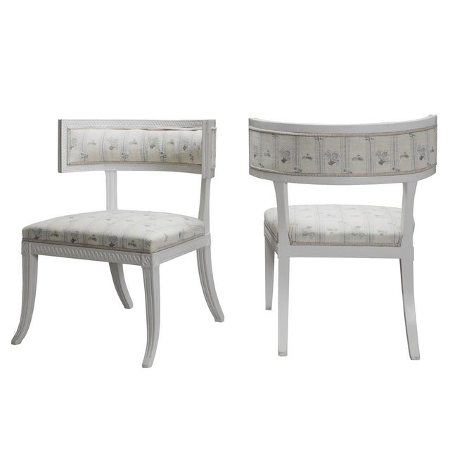 An elegant pair of 18th century gustavian klismos chairs louis masreliez designed the so-called sullastool for gustav...