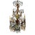 19th Century Gilt Brass and Crystal Swedish Chandelier For Sale