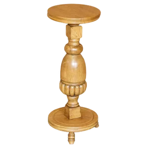 Vintage English Light Oak Pedestal Jardiner