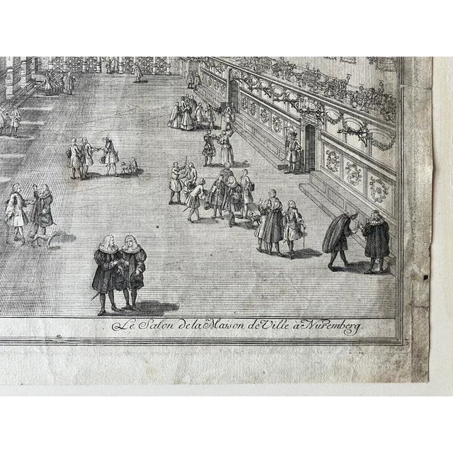John Adams Delsenbach (1687-1765) the Nuremberg Town Hall Engraving C.1720 A rare engraving by German artist John Adams...