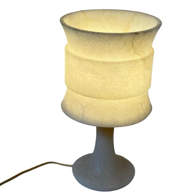 Albaster table lamp made attributed to Pegasam Spain in the 1980’s. As their lamps are only marked with a small paper...