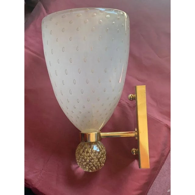 Metal Murano Wall Lamps by Barovier & Toso, 1960s, Set of 2 For Sale - Image 7 of 12