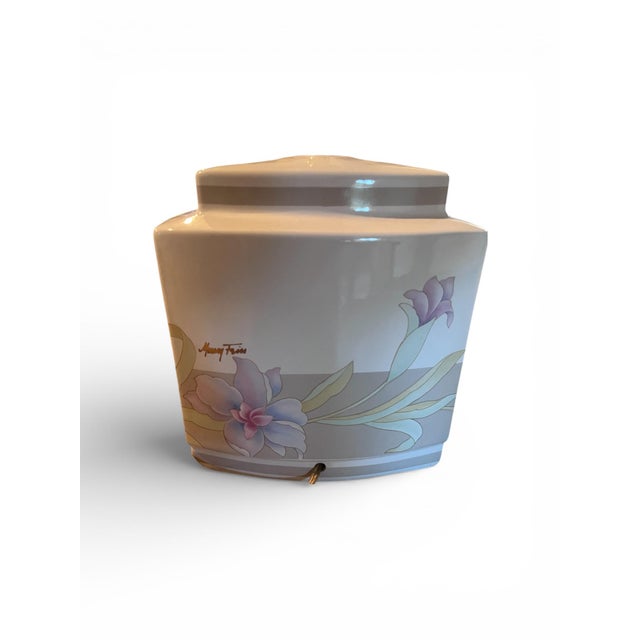 1970s Pair of Vintage Murray Feiss Hand - Painted Porcelain Table Lamps For Sale - Image 10 of 12