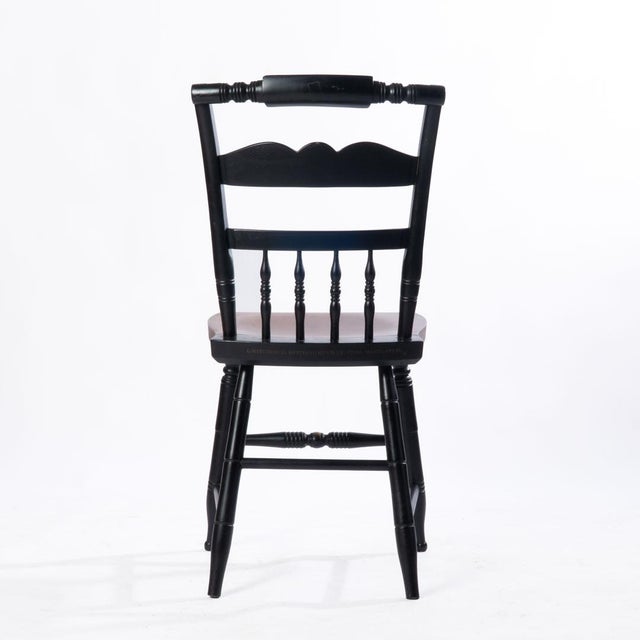 Pair of Signed Vintage Hitchcock Chairs With Eagle Decoration For Sale - Image 12 of 16