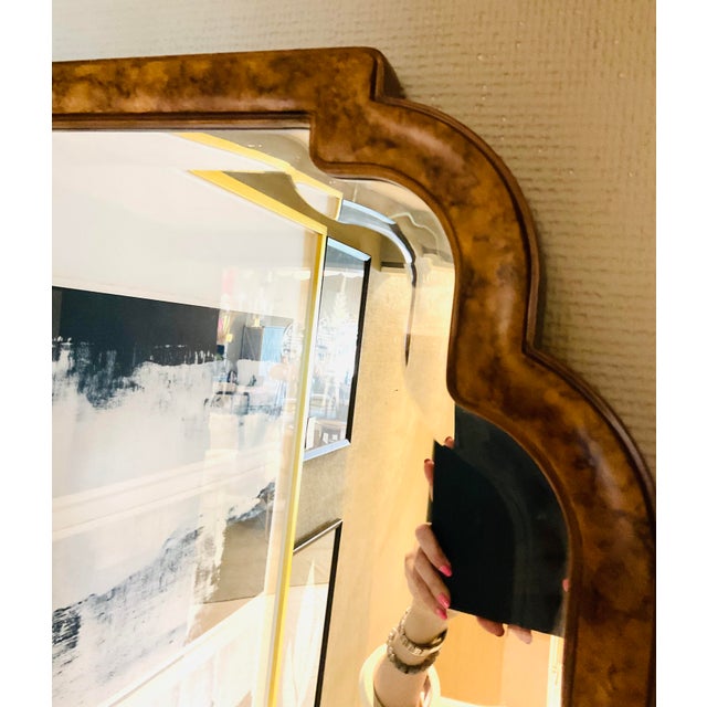 Hooker Furniture Hooker Transitional Burl Wood Arched Archived Wall Mirror For Sale - Image 4 of 5