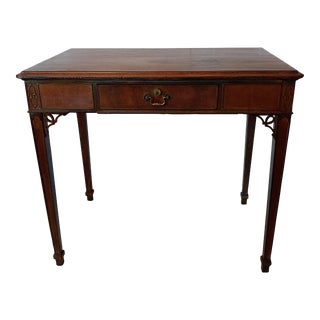 1900s Antique Edwardian Flame Mahogany Ladies Writing Desk For Sale