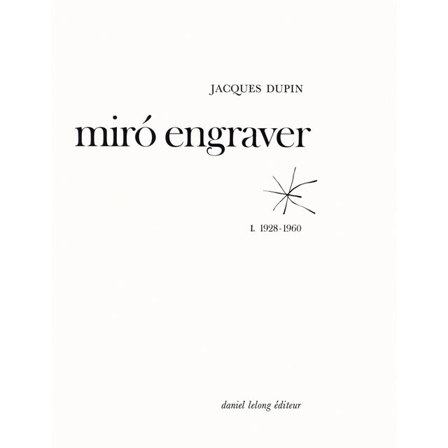 Original woodcut engraving by Joan Miró published by Galerie Lelong in 1984 (Paris) and printed by Jean-Paul Vibert...