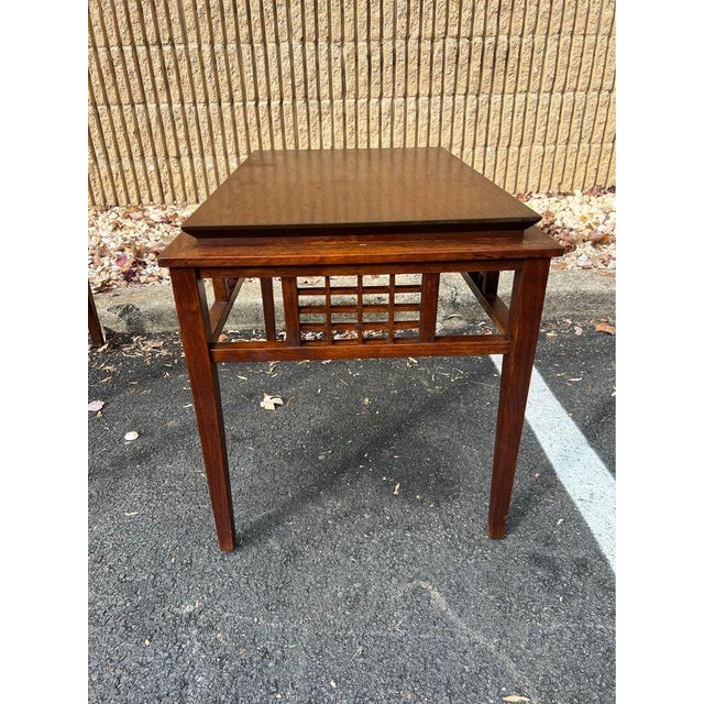 Pair of Vintage Art Decor Style Mahogany Side End Tables For Sale - Image 10 of 10