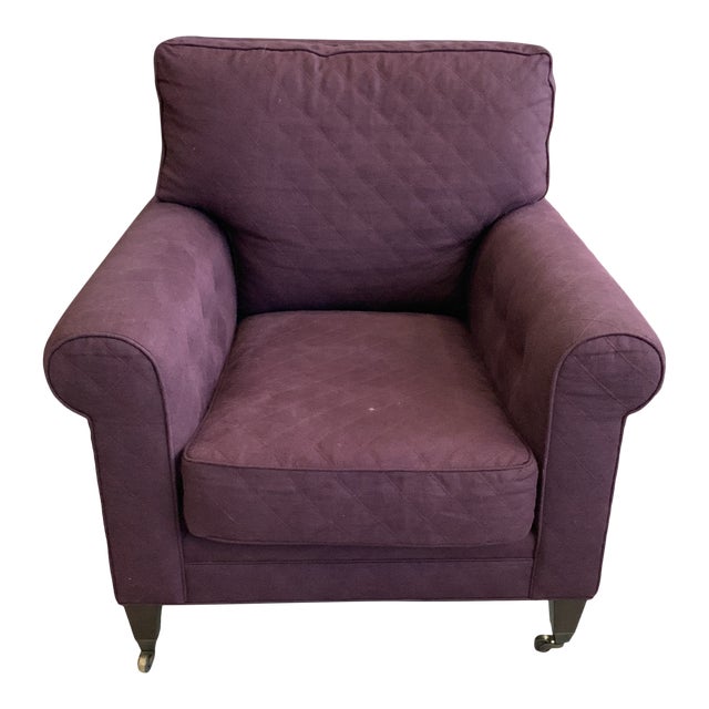 Tim Clarke Deep Purple Armchair With Wheels Chairish Shop from armchairs & accent chairs, like the the vidaxl butterfly chair vintage real leather brown hide sleeper seat lounge or the high wingback linen armchair, while discovering new home. tim clarke deep purple armchair with wheels