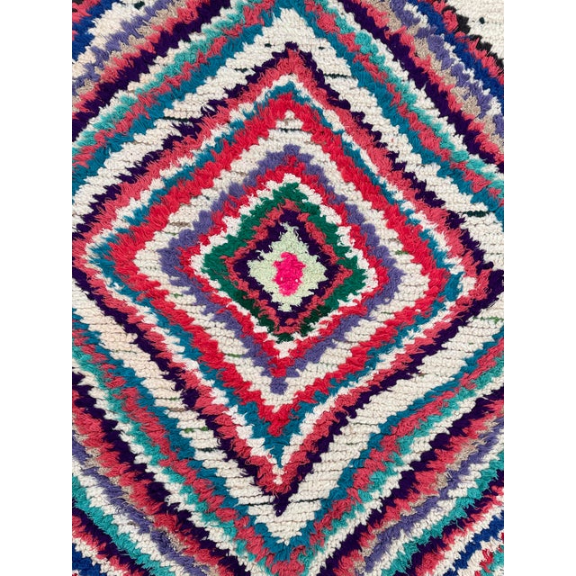 It's a beautiful Mid Century Area Rug. A Colorful Berber Genuine Azilal Rug. Hand-woven by the Berber women in the Atlas...