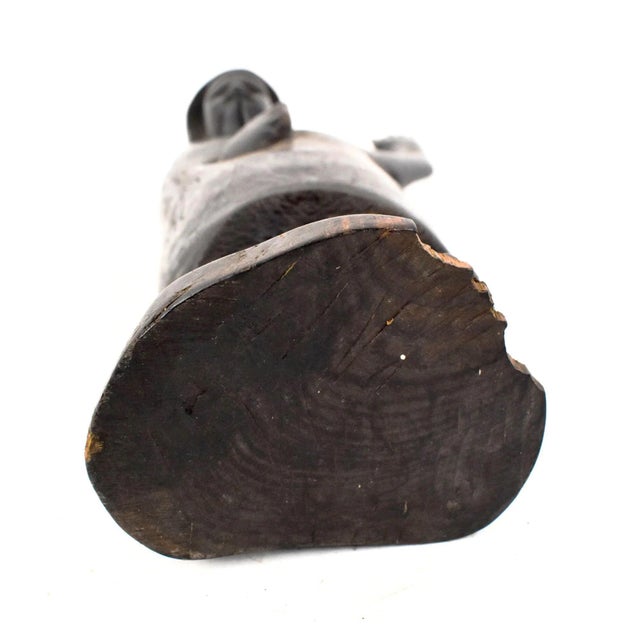 Black Early 20th Century Makonde Standing Wood Figure Tanzania For Sale - Image 8 of 8