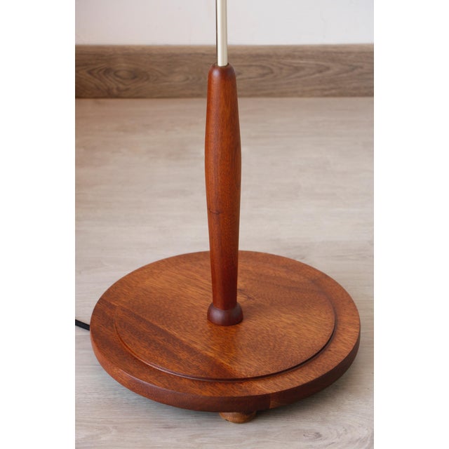 Metal Vintage Scandinavian Light Fixture in Teak, Chrome-Plated Metal and Cotton, 1960s For Sale - Image 7 of 14