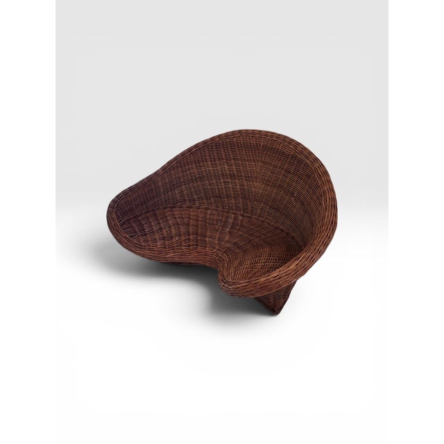 Vintage Handwoven Rattan Yoga Meditation Chair /Allows You to Sit in the Way“Lotus “Meditation Position For Sale In West Palm - Image 6 of 11