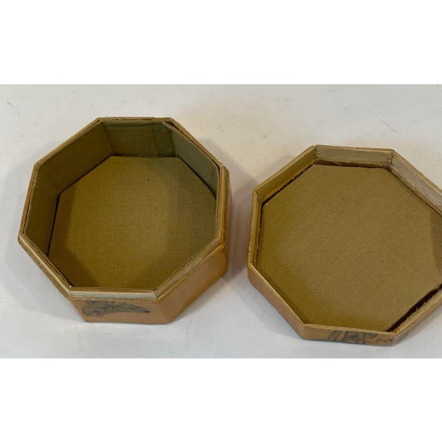 Mid-Century Modern Vintage Hand Painted Wooden Trinket Box For Sale - Image 3 of 4