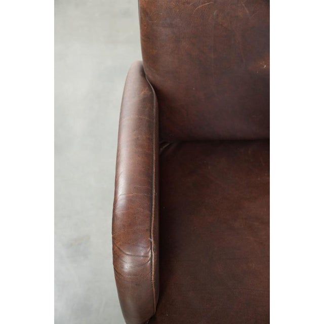 Dining Armchairs in Cowhide Leather, Set of 4 For Sale - Image 10 of 18