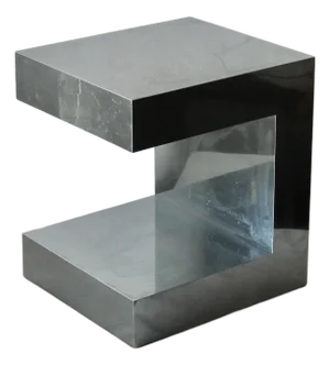 1970s Paul Evans Style Chrome Cantilevered Side Table Night Stand Vintage