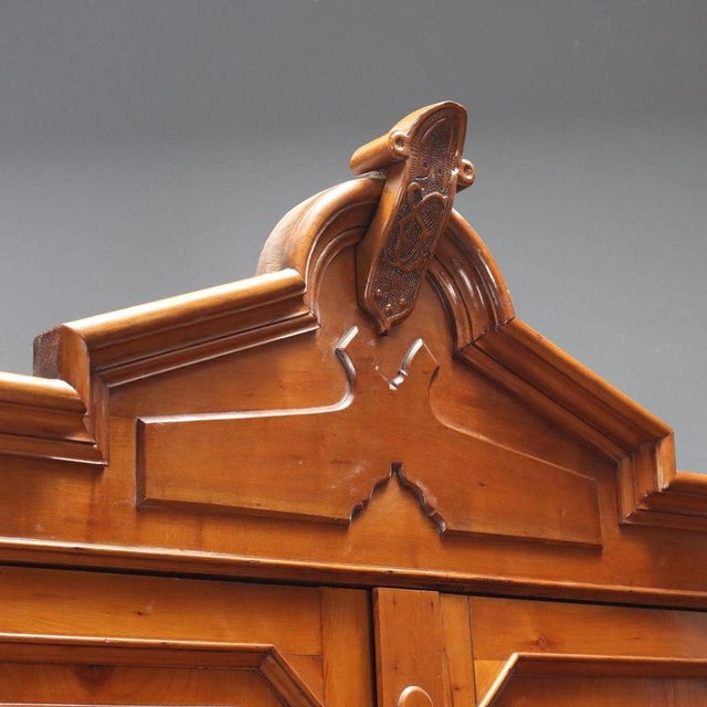 Umbertino Cherrywood Wardrobe, Italy, Late 19th Century For Sale - Image 6 of 10