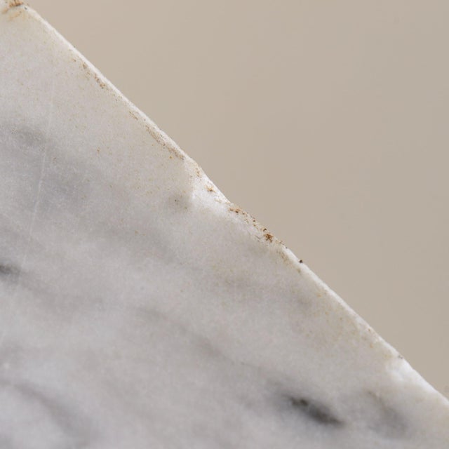 White French Wrought Iron Console with White Marble Top, 1940s For Sale - Image 8 of 11