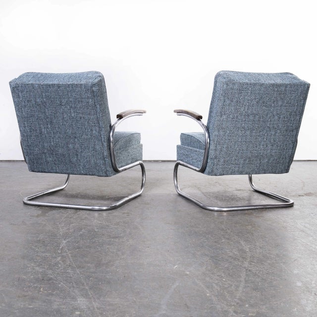 Blue Fleck Armchair by Mart Stam for Mucke Melder, 1930s For Sale - Image 10 of 12