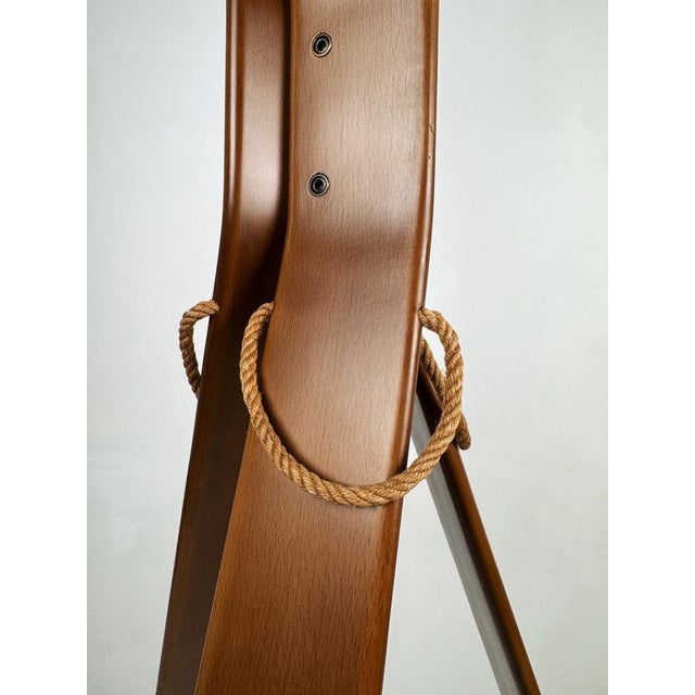 Brown Tripod Coat Rack by Giovanni Offredi for Crassevia, 1970s For Sale - Image 8 of 9