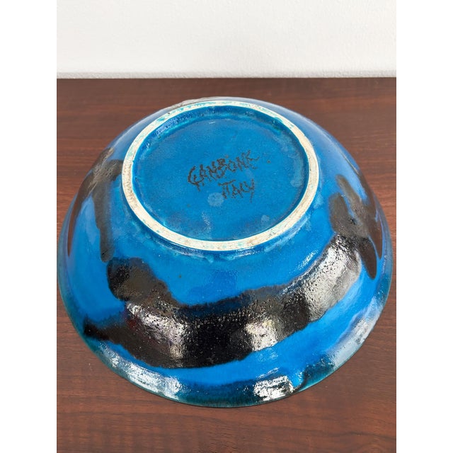 Ceramic Stoneware Centerpiece Bowl by Guido Gambone, Italy, 1970s For Sale - Image 7 of 9