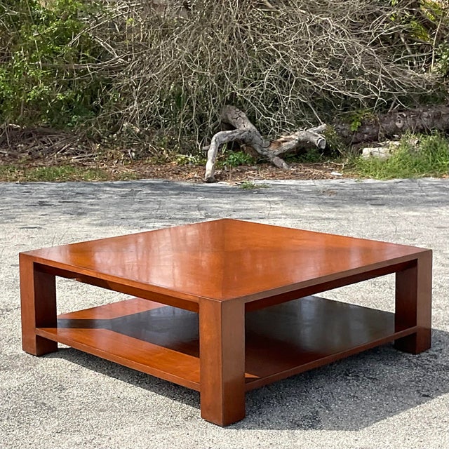 Contemporary Late 20th Century Vintage Boho Nancy Corzine Lacquered Coffee Table For Sale - Image 3 of 10