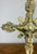 Metal Vintage French Brass Religious Ornate Altar Cross For Sale - Image 7 of 13