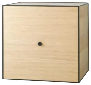 49 Oak Frame Box with Door / Shelf by Lassen